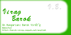 virag barok business card